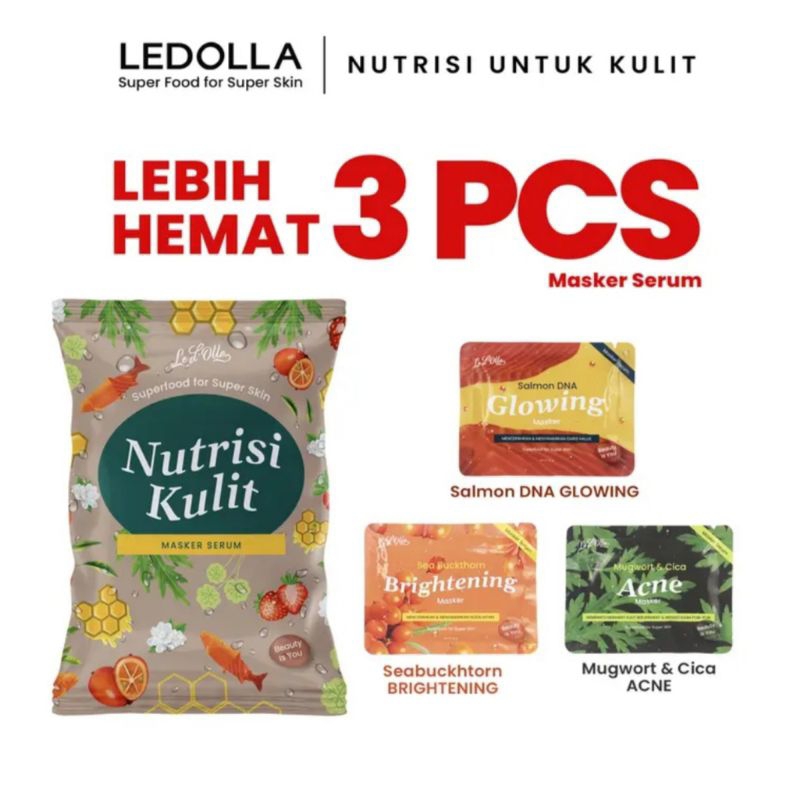 LEDOLLA Masker Wajah Isi 3