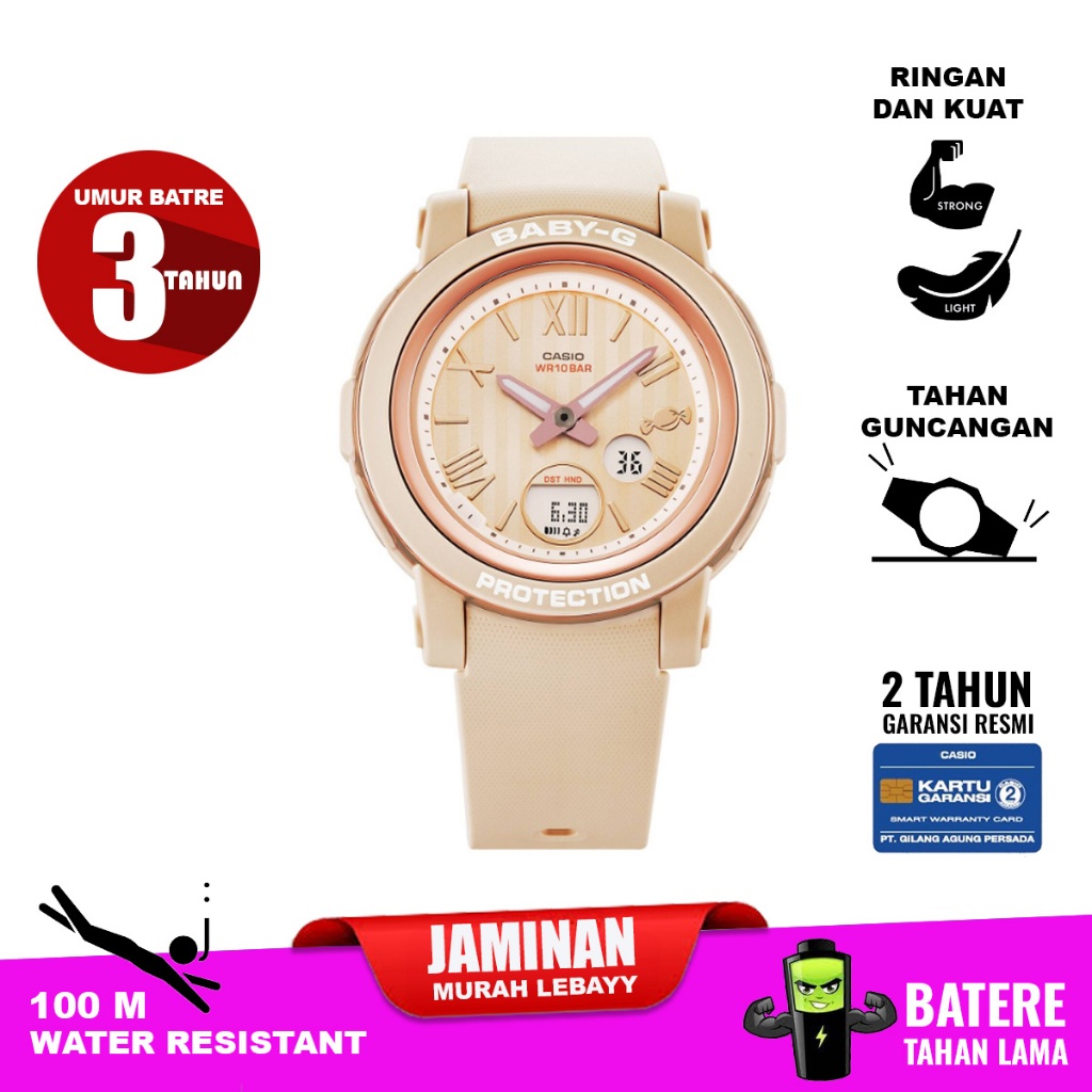 Casio baby-g BGA-290SW-4A bga290 bga 290 original garansi resmi