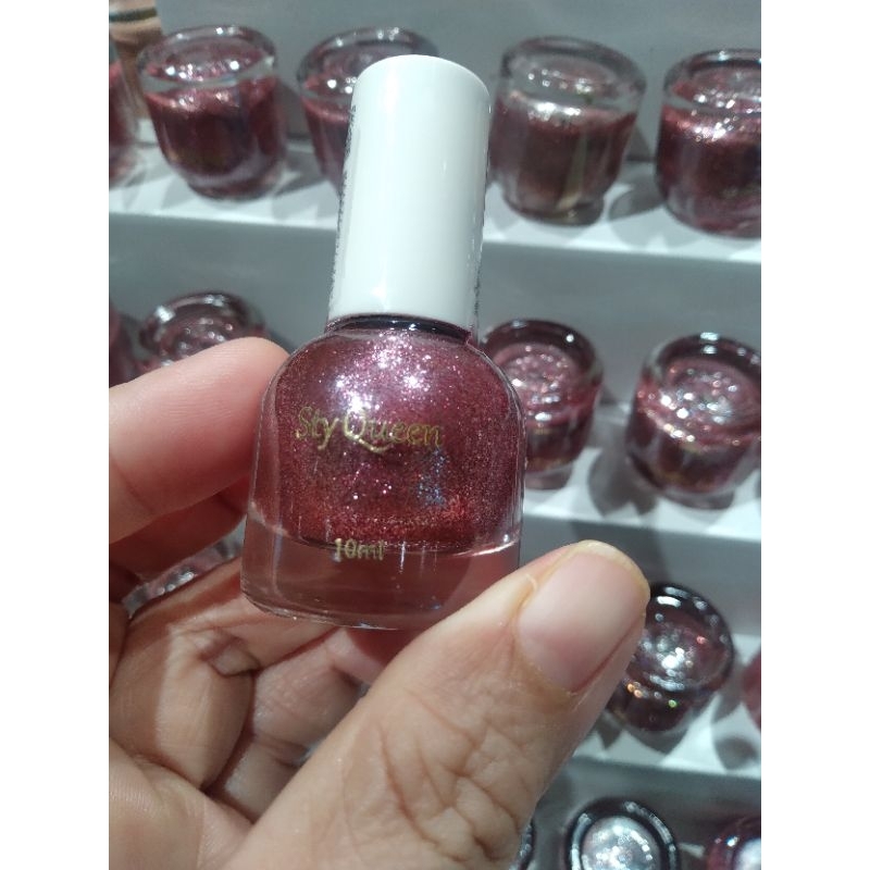 Kutek KKV merah maroon Glitter