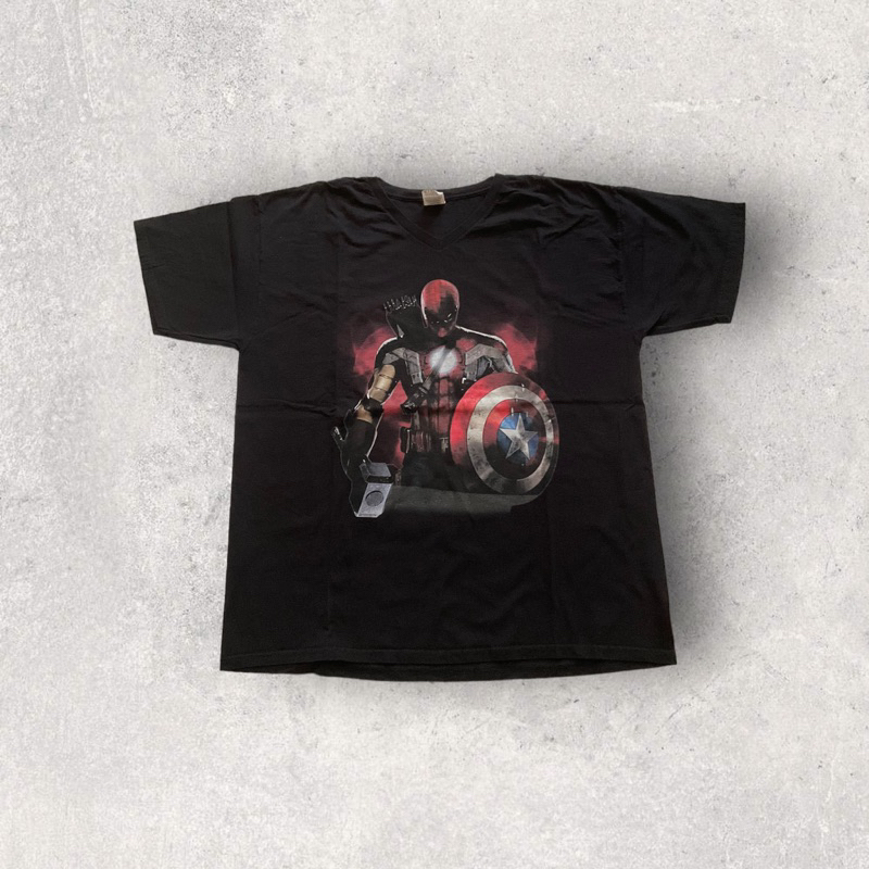 T-Shirt Fruit Of The Loom Superhero Print Ori Second