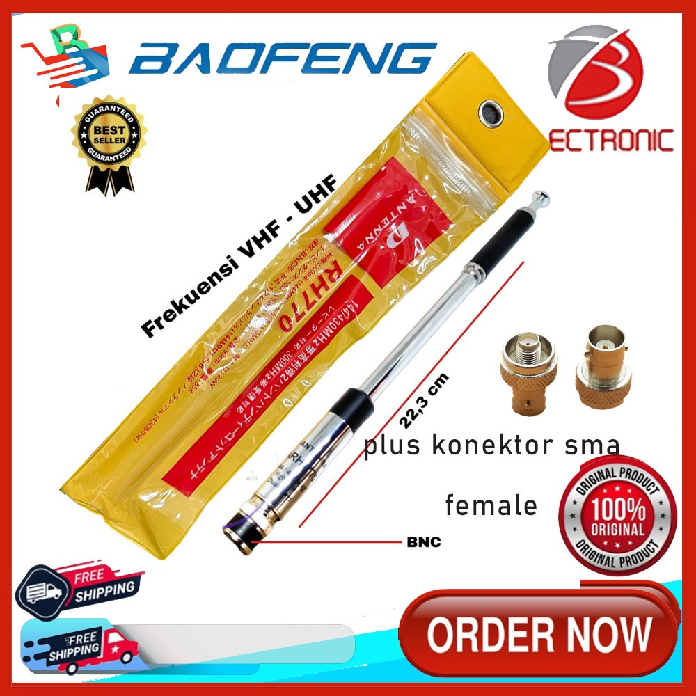 D Antenna RH-770 Antena HT Dualband BNC RH770