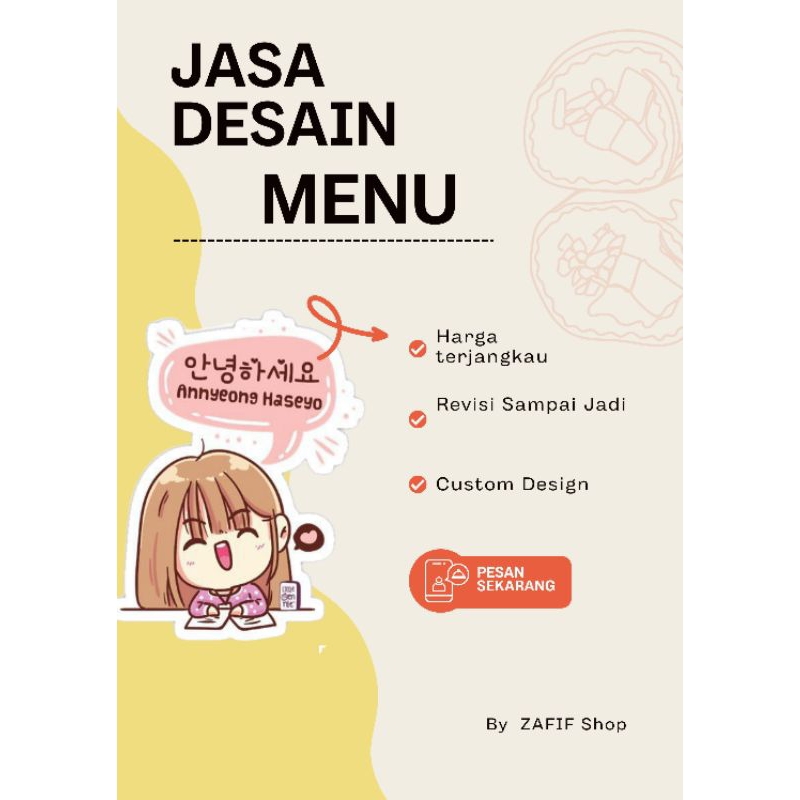 Jasa Desain Menu Makanan dan Minuman