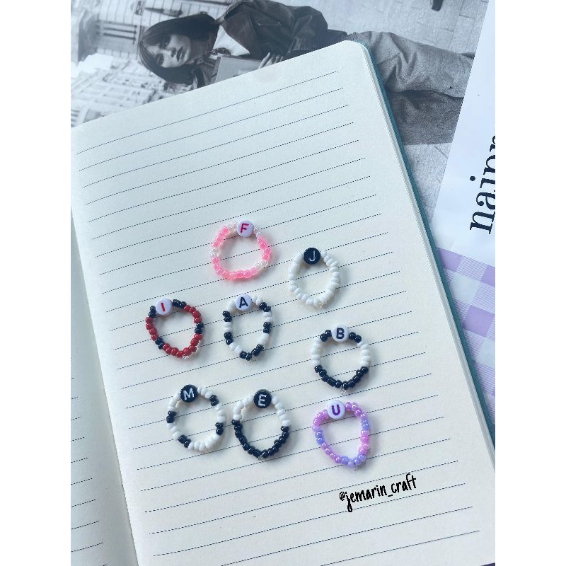 CINCIN MANIK-MANIK HURUF / CINCIN MANIK-MANIK KOREA
