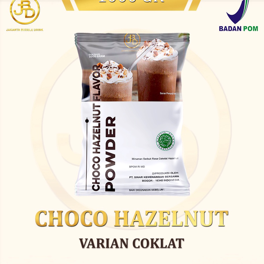 

QDTF5384 HOT Bubuk Minuman Premium CHOCO HAZELNUT Jakarta Bubble Drink BPOMHALAL