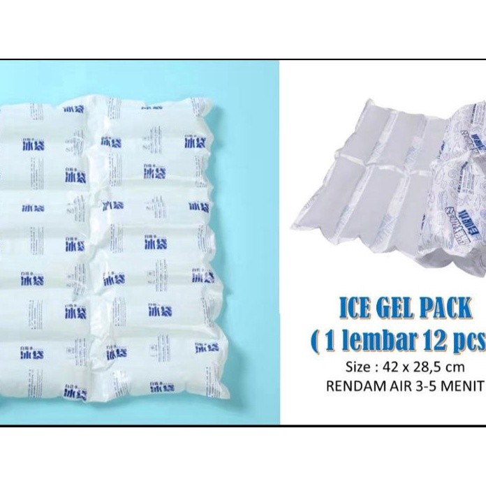 

GXLQ5818 READY STOK ICE GEL PACK BEKU Lembaran besar isi 12 pcs