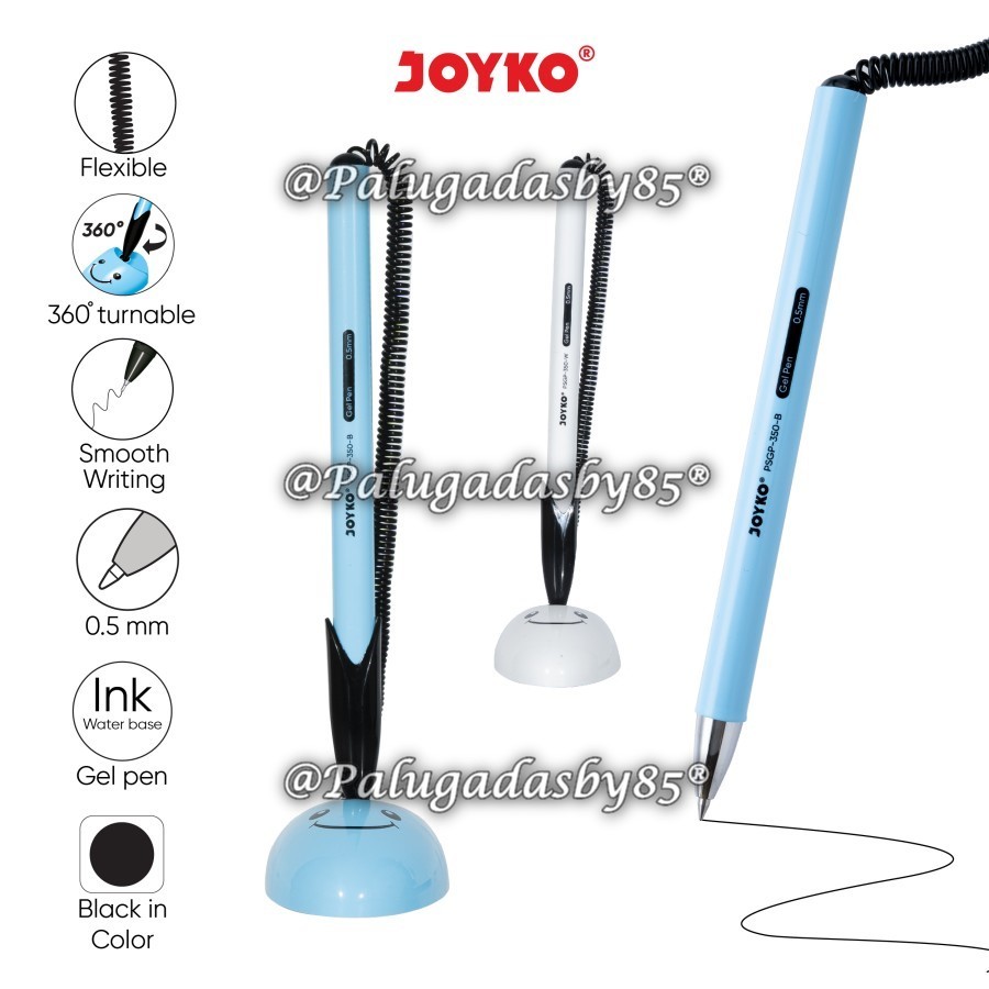 

(1 Biji) Pen Stand Joyko PSGP-350 0.5 mm Hitam / Pen Stand Gel Pen Pena Joyko PSGP-350 0.5 mm / Gepen Joyko PSGP-300 / Gelpen joyko PSGP-300 / PSGP350 / PSGP 350