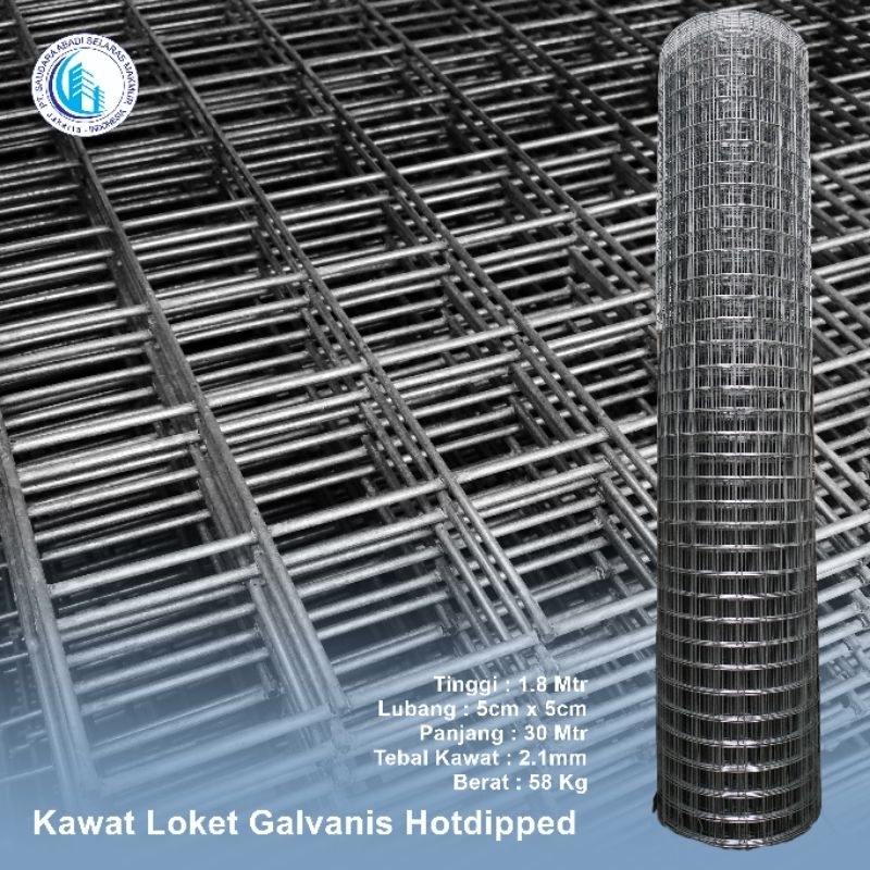 Kawat Loket Galvanis Hotdipped 2214 (Per Meter)