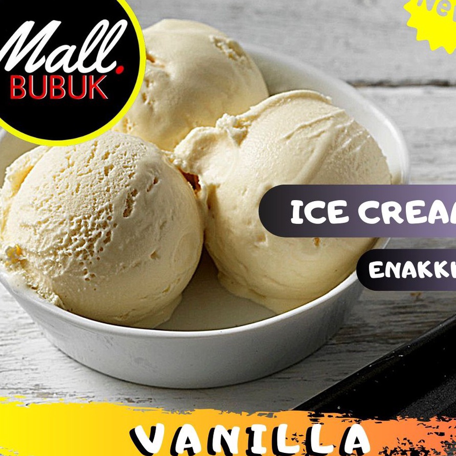 

TGXD4213 XG34448 HARD ICE CREAM rasa Vanilla 1Kg Bubuk ICE CREAM rasa Vanilla 1Kg
