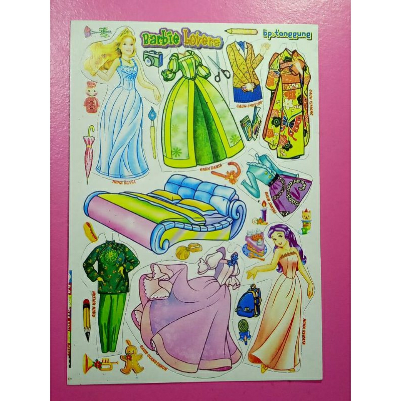 Bp Kertas Barbie Bp Fashion Barbie ukuran Tanggung