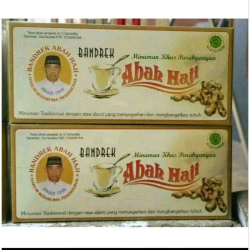 

Bandrek Abah Haji Ciwidey minuman khas parahyangan isi @12sachet