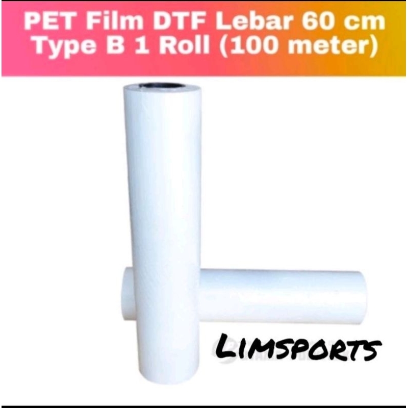 

(khusus rollan) pet flim DTF lebar 60cm glossy / sablon digital transfer