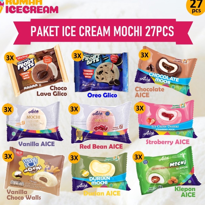 

PKDG34 V44859 Paket Ice Cream Mochi 27pcs Aneka rasa