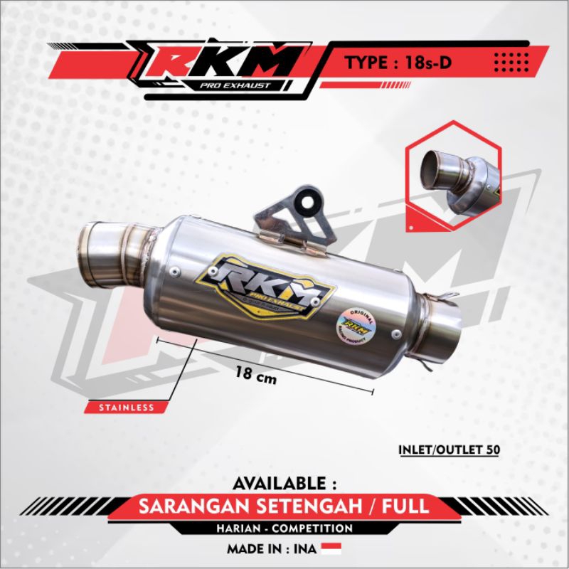 Silincer Knalpot /Selencer Oval /Silencer p18 // ORIGINAL RKM PRO EXHAUST
