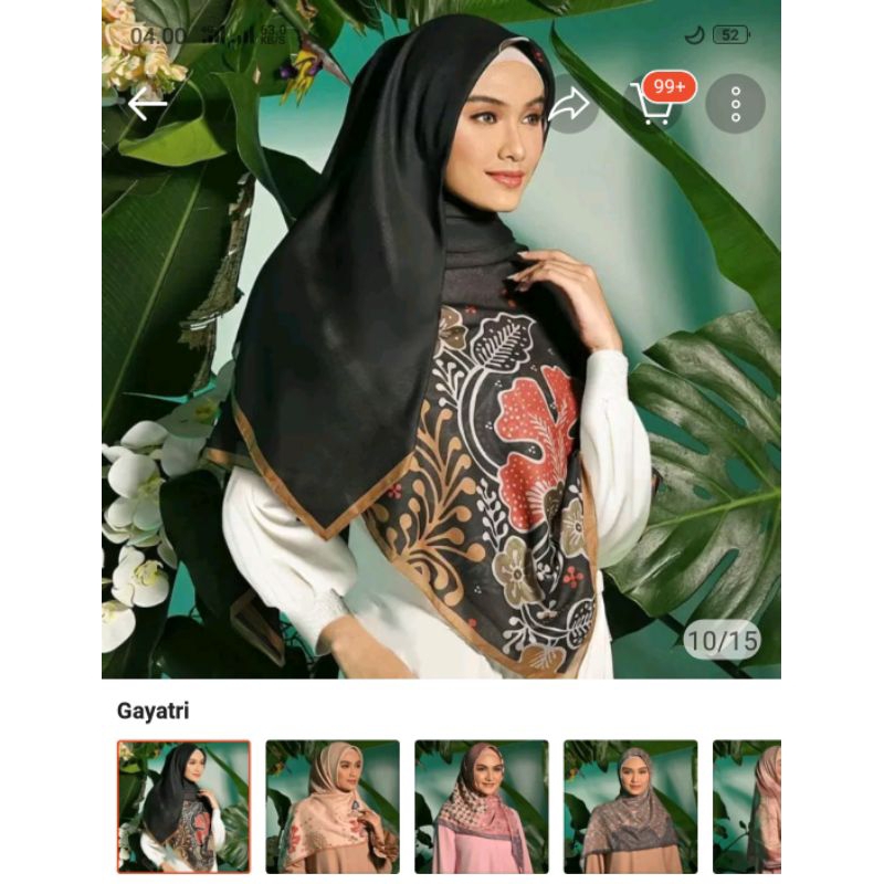 Mandjha Spesial Free Box Ivan Gunawan Fashion Scarf Original Hijab Motif Gayatri Batik Series,Produk