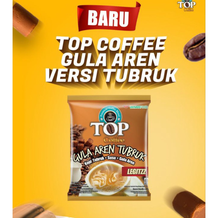 

GYFD4434 HOT Top Coffee Susu Gula Aren Tubruk isi 15 Sachet