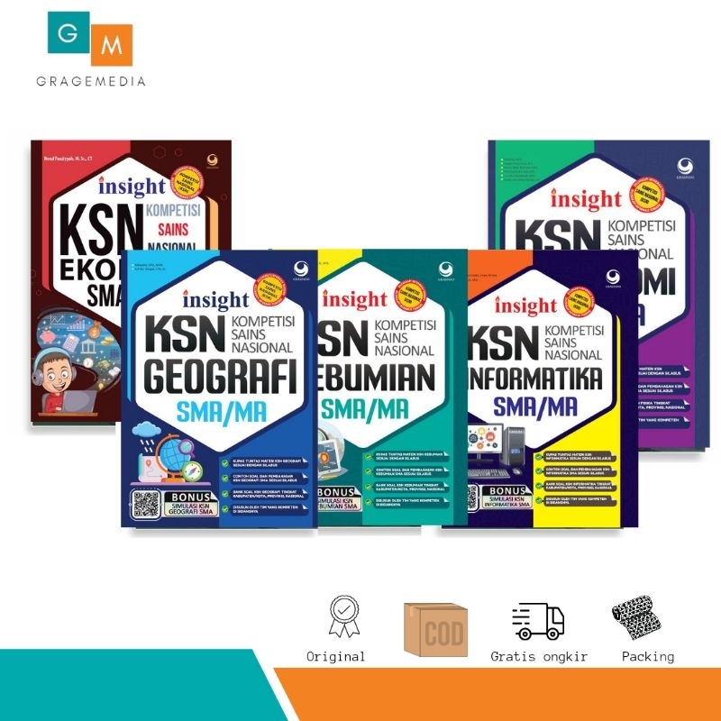 Buku Insight KSN Kompetisi Sains Nasional OSN SMA Ekonomi Geografi  Kebumian Astronomi Informatika