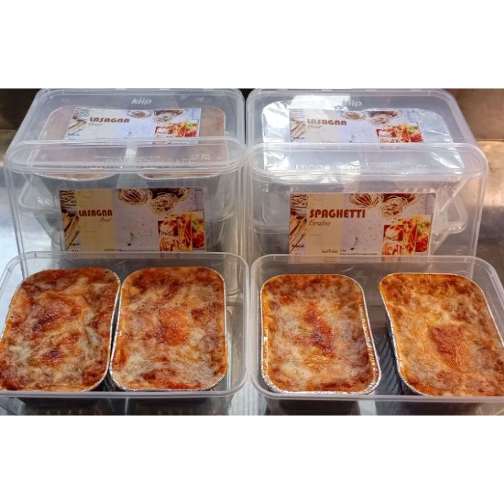 

YCMX4659 55 COD Lasagna frozen isi 2 cups Macaroni schotel frozen Spaghetti spaghetty brulee frozenklapetart