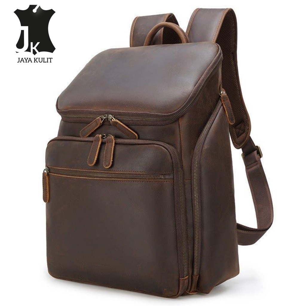 REVEN LEATHER - Tas Punggung Ransel Osiris Backpack Pria Kulit Sapi Asli Tas Bagpack Terbaru Branded