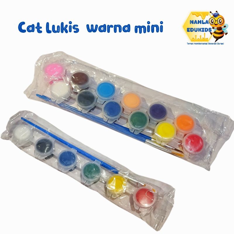 

SATU SET CAT LUKIS WARNA UKURAN MINI ISI 6 DAN 12 FREE KUAS