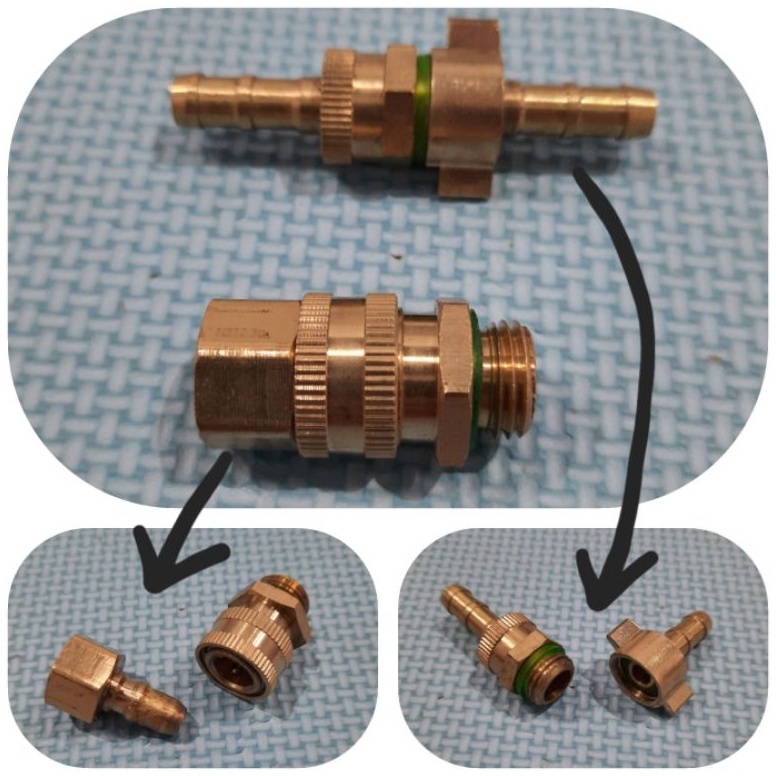 Miliki Konektor nepel putar 36 derajat anti kusut sambungan selang drat 14mm 14 kompresor swivel kup