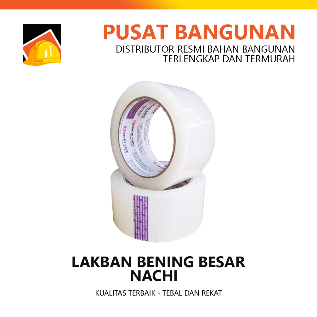 

Lakban Bening Besar Nachi / Lakban Bening / Lakban Bening 2 INCH