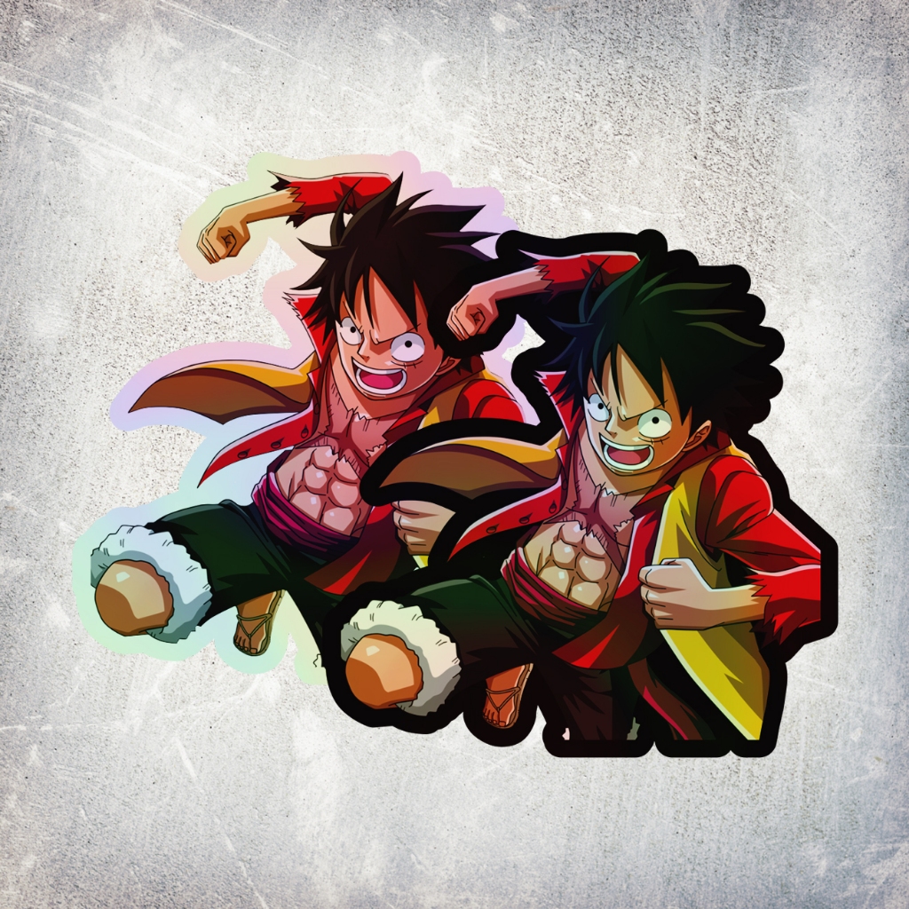 

STICKER HOLOGRAM ANIME MONKEY D LUFFY ONE PIECE