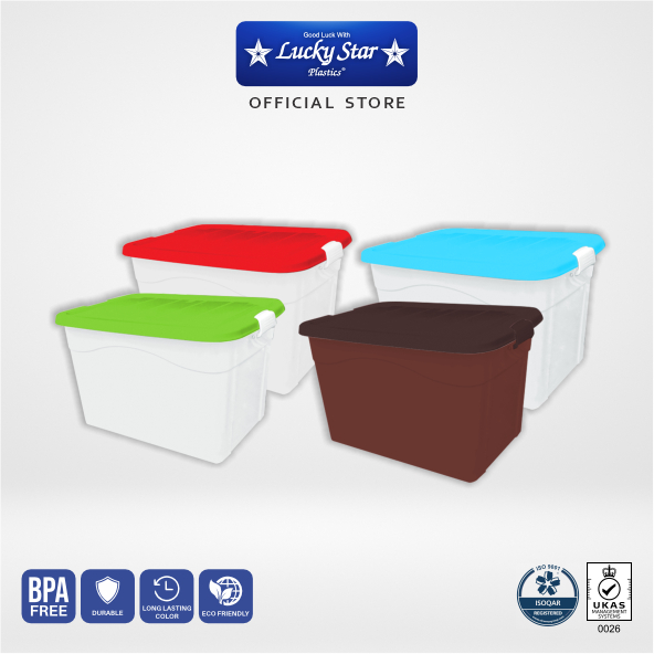 Lucky Star - BOX CONTAINER OSCAR 80LT (DELUXE)/ BOX SERBAGUNA/BOX STORAGE PLASTIK