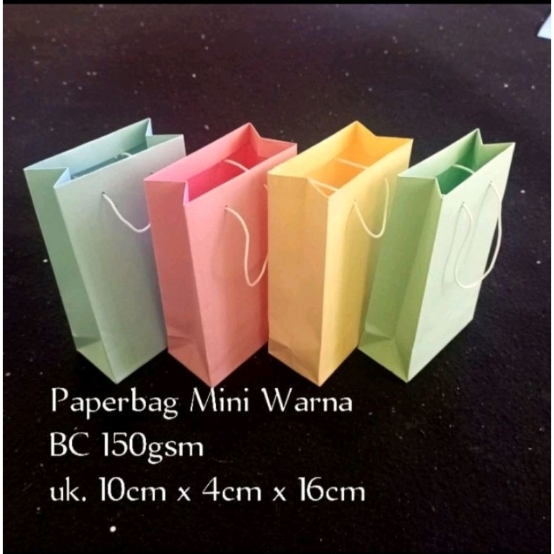 

La Felicia Paper Bag 10cm x 16cm Mini Warna/ Paper Bag Polos / Tas kertas Goodie Bag