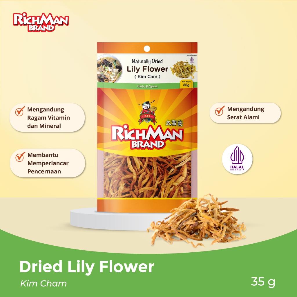 

RichMan Brand Dried Lily Flower (Kim Cham) 35 gr