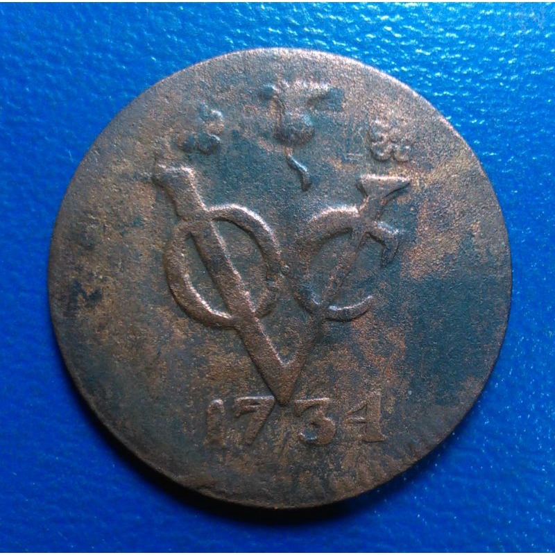 Koin VOC 1 Duit West Friesland 1734