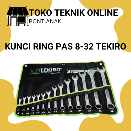 Kunci Ring Pas Tekiro 8-32mm set