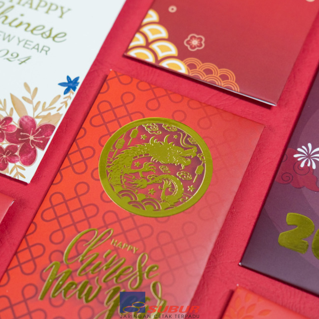 

Min order 4 pcs - PREMIUM angpao amplop imlek tahun baru china chinese new year of dragon angpau gold ink tinta emas goldink foilgold