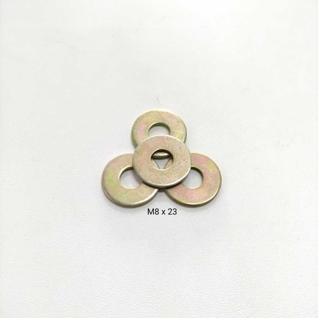 Ring Plat M8 lubang 12mm  Diameter 13 16 18 20 24 mm plat besi ISI 1PCS S