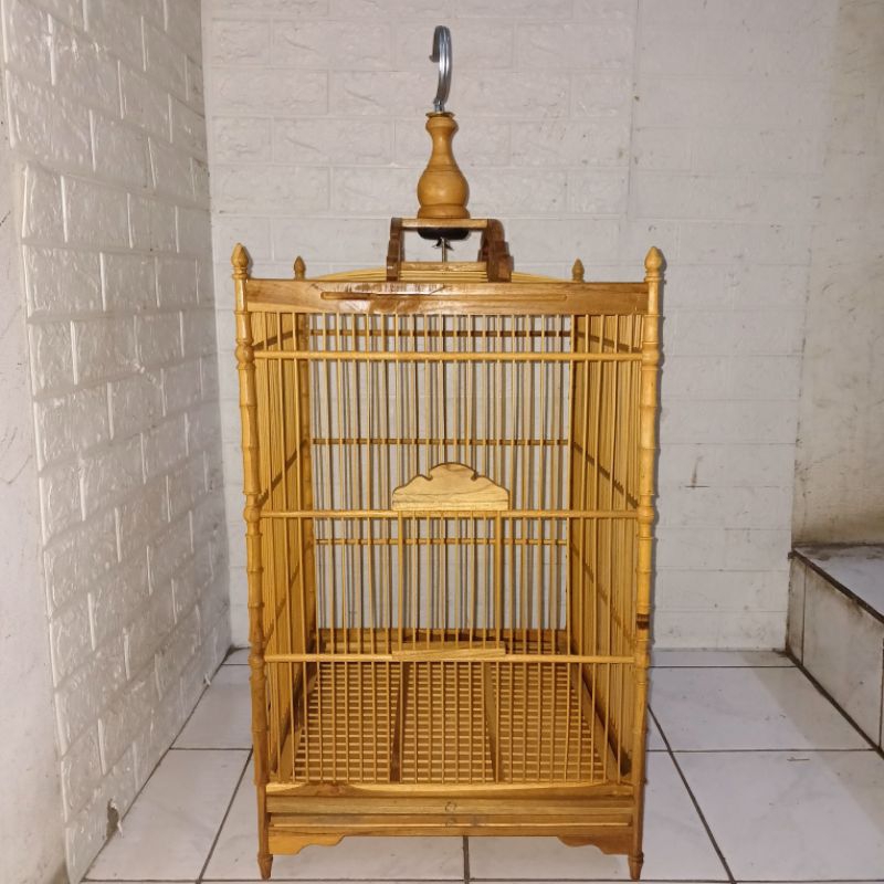 SANGKAR PERNIS MOTORAN KANDANG PERNIS JATI JEMBATAN