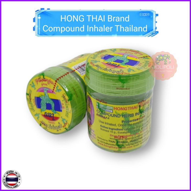 HONG THAI Compound Herb Inhaler Thailand Atasi Flu Hidung Tersumbat | Hongthai Inhaler Thailand