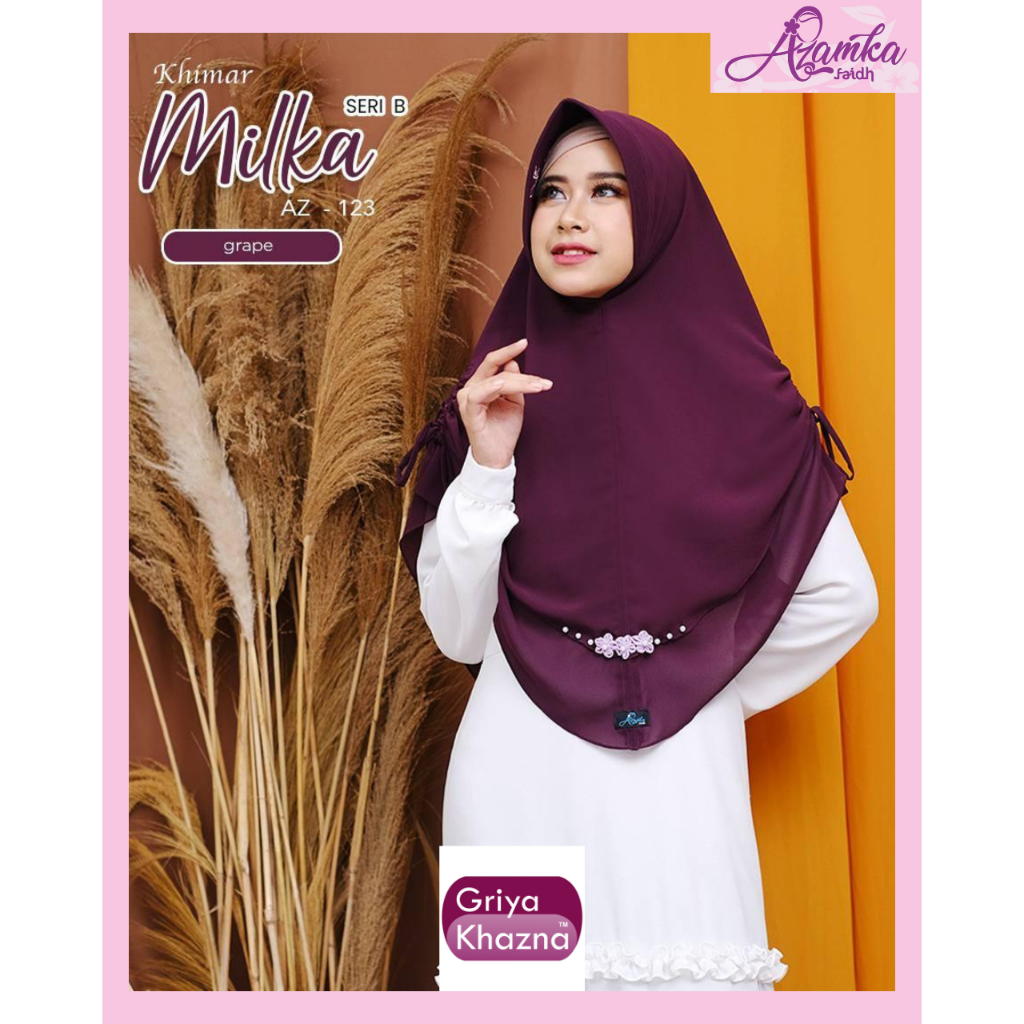 Azamka Kerudung Jilbab Dewasa Khimar Milka