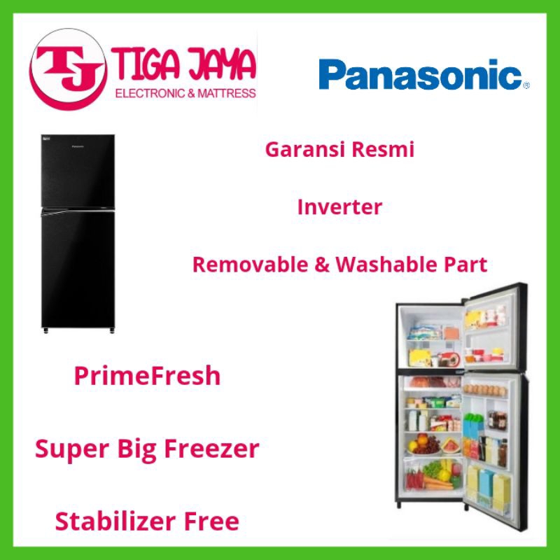 PANASONIC NRBB211QPK KULKAS 2 PINTU 210 LITER NR-BB211Q-PK
