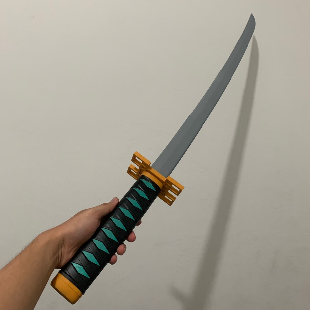 Pedang Mainan Retractable Collapsing Katana Fidget Toys Demon Slayer Muichiro Cosplay Anime