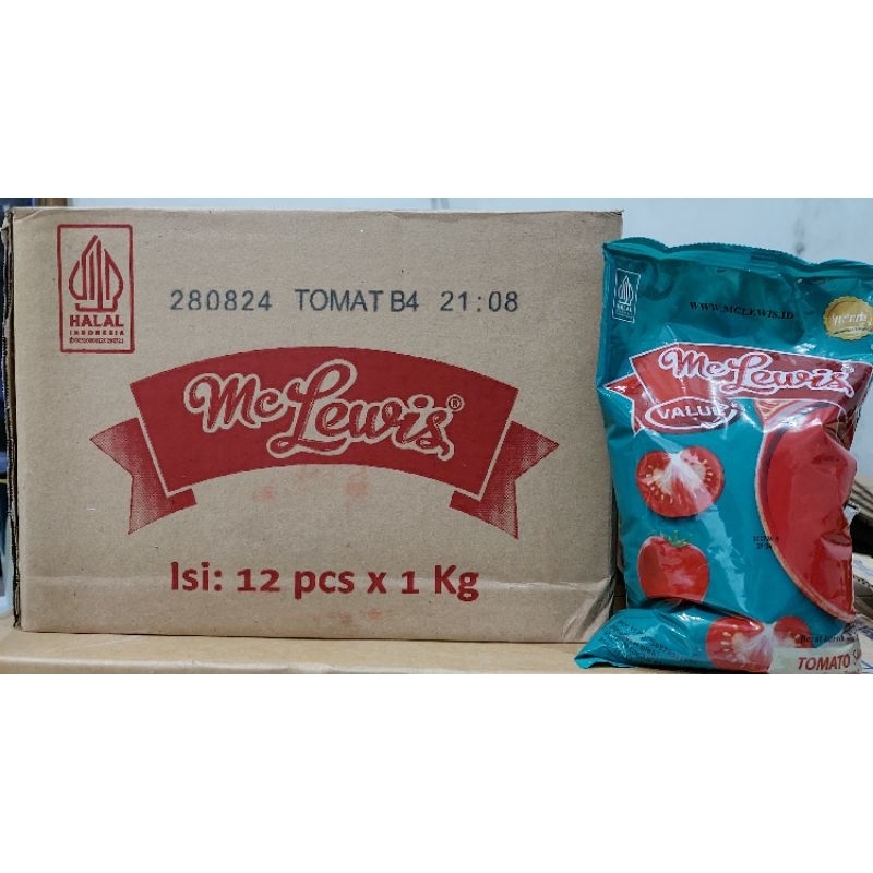 

Mc Lewis Saos TOMAT/TOMATO 1 Karton (1kg/pouch) isi 12 Pouch