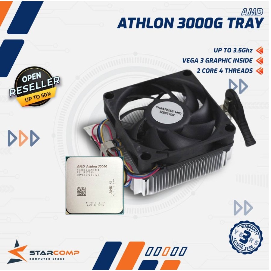 Processor AMD ATHLON 3000G TRAY 3.5Ghz AM4