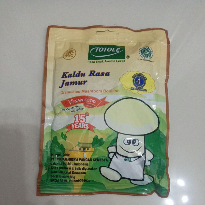 

Totole Kaldu Jamur 80 g Vegan Food