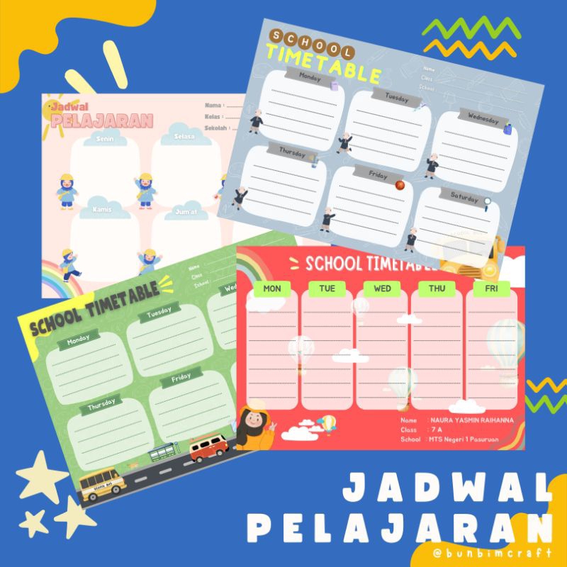 

Jadwal Pelajaran • School Timetable Custom