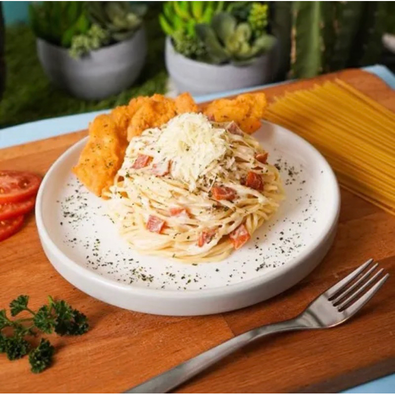 

carbonara garlic beef salami bittersweet by najla