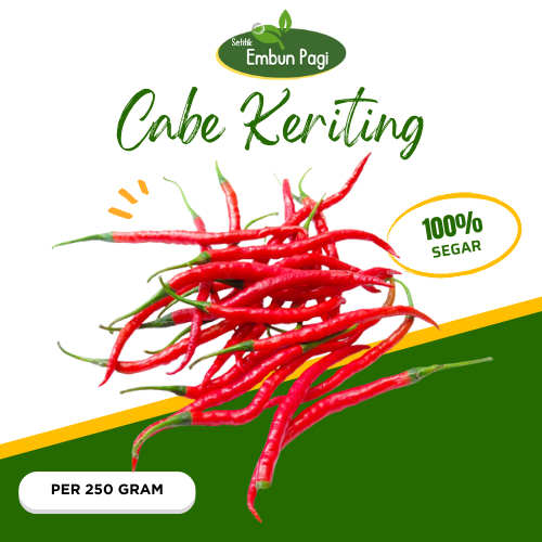 

Cabe Keriting Merah 250 gr