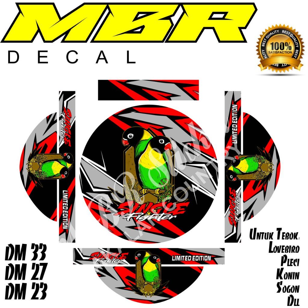 STIKER TEBOK LOVEBIRD.STIKER SANGKAR LOVEBIRD,STIKER SANGKAR KAPSUL... MBR STIKER