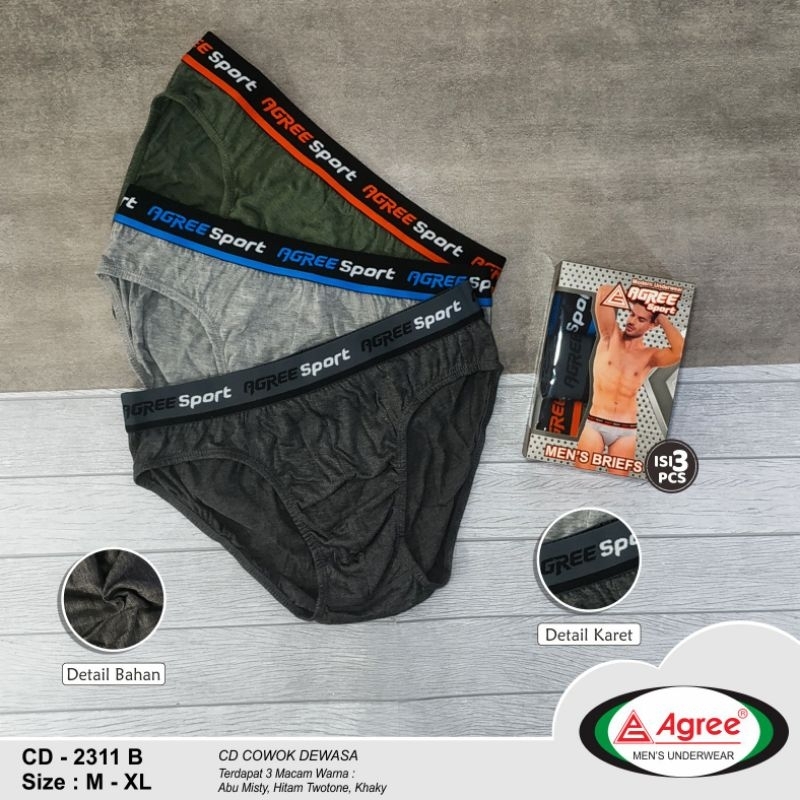 CD PRIA AGREE SPORT 2311 / Cd Cowok Agree Sport / Cd Pria Agree Karet Boxer