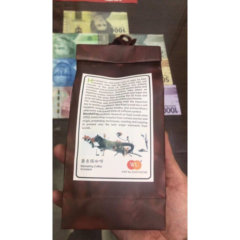 

kopi luwak mandailing WU 200gr bubuk
