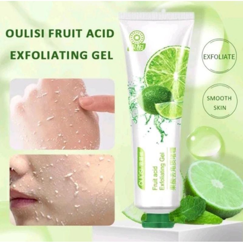 GEL PEMBERSIH PENGELUPAS PENGANGKAT DAKI KULIT WAJAH BADAN FRUIT ACID EXFOLIATING GEL PREMIUM ORIGIN