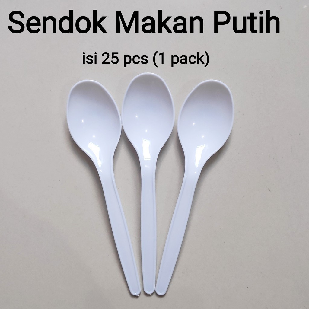 Sendok Plastik Putih - Sendok Makan Plastik - Sendok Plastik