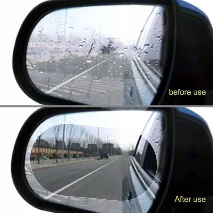 Stiker Kaca Spion Mobil/Pelindung Fog Rainproof Film Car Rearview Mirror Anti Air Embun